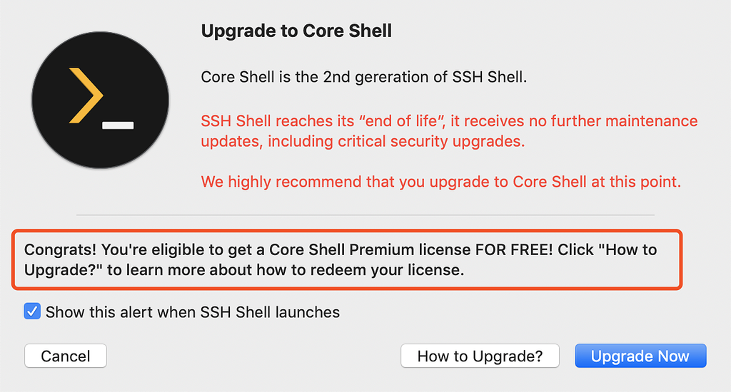 core shell app