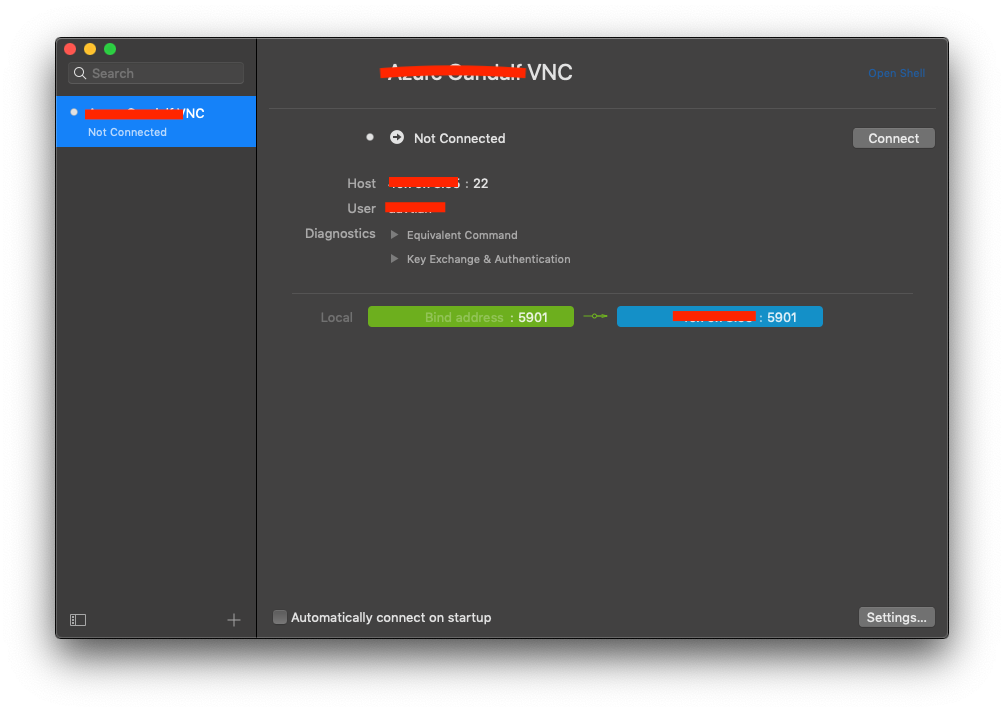 ssh vnc tunnel